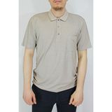 Taniş Erkek Petek Yaka Cepli Düz Baba T-Shirt - XL - Taş