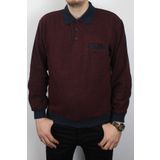 TANİŞ GİYİM Erkek Polo Yaka Cepli Regular Kalıp Selanik Örgü Bordo Sweatshirt Bir Beden Küçük Önerilir