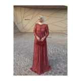 TANISA Desenli Piliseli Şifon GALADRİEL,Elbise TNS-2121