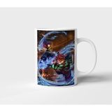 Tanjiro Giyu Demon Slayer Anime Tasarım Kupa - Hediyelik Kupa - Baskılı Kupa - Beyaz - 300 ml