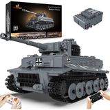 Tank Kelepçeleme Blokları Modeli, 2. Dünya Savaşı Kaplan Tankı, Uzaktan Kumandalı, 800 Parça