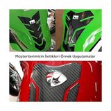 Tank Pad | Ducati, Mv Agusto ile Uyumlu | Kaydırmaz ve Dayanıklı Karbon | Motosiklet Tank Pad |GT08 (Şeffaf - Transparan) - Ahşap