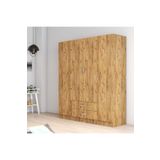 Tanmob 4 Kapılı Iki Çekmeceli Geniş Gardrop Çam - Grd0602
