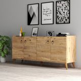 Tanmob Modern Ceviz Renk Konsol – Kaliteli Sunta, Kolay Kurulum, Dikdörtgen Tasarım 180x42x79,3 cm