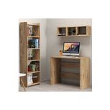 Tanmob Raflı Kitaplıklı Çalışma Masası, Çam, Clm0302