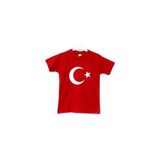 Tanmodam Mağazacılık Ay Yıldızlı Bayrak Baskılı Tişört - Kırmızı - 9 Yaş