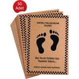Tanpet Kraft Araç Araba Oto Paspas Kağıdı Baskılı 50 Adet 35X50 cm - Kahverengi
