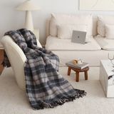 Tante Roza Woolmark Çift Kişilik Saf Yün Battaniye Füme - 180 x 210 cm - Antrasit