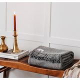 Tante Roza Woolmark Tek Kişilik %100 Saf Yün Battaniye Gri - 130 x 180 cm