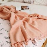 Tante Roza Woolmark Tek Kişilik %100 Saf Yün Battaniye Pembe - 130 x 180 cm