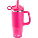 Tantitoni 020-01-PEMBE Pipetli Paslanmaz Çelik Termos Bardak 1l - 1 lt
