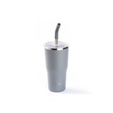 Tantitoni 024-01-GRİ 2 KAPAKLI ÇİFT KATMANLI PİPETLİ TERMOS BARDAK 530ML