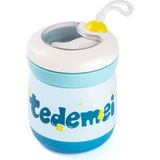Tantitoni 036-01- Tedemeı Mavi Paslanmaz Çelik Kaşıklı Yemek Taşıma Kabı 450ML