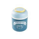 Tantitoni 036-01-Tedemeı Mavi Paslanmaz Çelik Yuvarlak Kaşıklı Yemek Taşıma Kabı 780Ml