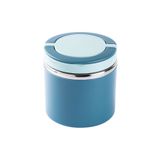 Tantitoni 036-01-TEDEMEI MAVİ PASLANMAZ ÇELİK YUVARLAK YEMEK TAŞIMA KABI 630ML