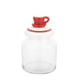 Tantitoni 1085 ml Kırmızı Kupa Seramik Kapaklı Kavanoz