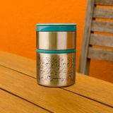 Tantitoni 2 Katlı Yemek Termosu - 930 ml - Gri - Yeşil - Montajsız