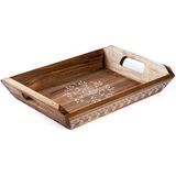 Tantitoni Akasya Ağacı Desenli Tepsi 41X30 cm - Bambu