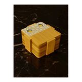 Tantitoni Bambu 6 Parça Standlı Desenli Bardak Altlığı Seti 11.5X11x5 Cm