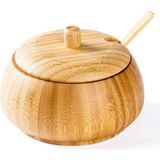 Tantitoni Bambu Kaşıklı Şekerlik Seti 13.5X13X9CM (8695835421780)