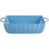 Tantitoni Catarına Seramik Dikdörtgen Mavi Fırın Kabı 27 x 16 x 6 cm
