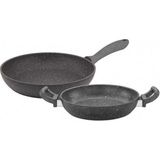 Tantitoni Granit 2li Tava ve Sahan Seti 28/20 cm Gri (8695835420561)