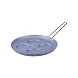 Tantitoni Gri Mavi Renk Granit Pankek Tavası 28 cm - 4 Bölmeli (Çelik Kulp)