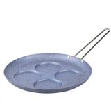 Tantitoni Gri Mavi Renk Granit Pankek Tavası 28cm-4 Bölmeli (ÇELİK KULP)