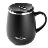 Tantitoni HENG SİYAH ÇİFT KATMANLI KAPAKLI TERMOS BARDAK 470ML