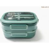 Tantitoni Lunch Box 2 Katlı Çatal ve Kaşıklı Yemek Taşıma Kabı 1.65 L.