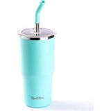 Tantitoni Mavi 2 Fonk. Çift Katmanlı Pipetli Termos Bardak 700 Ml