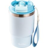 Tantitoni Mavi 2si 1 Arada Kapaklı Termos Bardak 480ML - 350 ml - Rose Gold