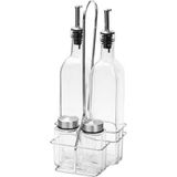 Tantitoni Metal Standlı 4lü Cam Sosluk Seti 500ML/80ML - Şeffaf