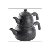 Tantitoni Orta Boy Gri Granit Çaydanlık Takımı 980/1700Ml (Elvin Home Concept)