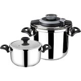 Tantitoni Powercook Siyah 4+7 lt Düdüklü Tencere Seti