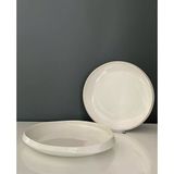 Tantitoni Sky Beyaz Porselen 2Li Yemek Tabağı Seti 24,6 Cm