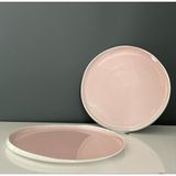 Tantitoni Sky Pembe Porselen 2 Li Servis Tabağı Seti 28,7 Cm