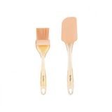 TANTİTONİ SOMON RENKLİ SİLİKON SPATULA VE FIRÇA SETİ