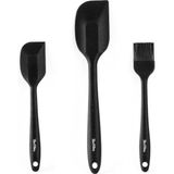 Tantitoni TNT-8695835401935-SOFT SET3SFF-FÜME Renkli 3lü Silikon Spatula ve Fırça Seti