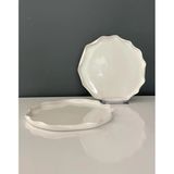 Tantitoni Wave Beyaz Porselen 2 Li Psta Tabağı 17,9 Cm