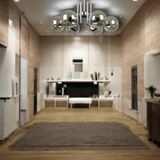 Tanya Modern Tasarım Mutfak - Salon - Yatak Odası - Tavan Krom Renk Bal Camlı 6 Lı Avize