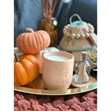 Taos Organic Warm Amber Candle - Soya Wax Mumu El Yapımı Beton Saksı Esanslar Pamuk Fitil