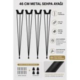 Tapacım Metal Tel Ayak 4 Adet , Firkete , Kütük Sehpa Ayağı 46 Cm