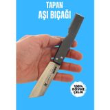 Tapan Aşı & Kamp Bıçağı 21 cm Yay Çeliği Premium Koyu Gri