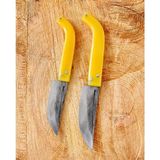 Tapan Bıçağı Tapan Av & Çoban Bıçağı 26-23 cm Set Kara Çelik 2 Parça Sarı