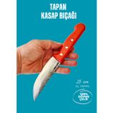 Tapan Kasap Bıçağı 25 cm Dövme Çelik Kırmızı
