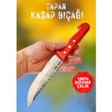 Tapan Kasap Bıçağı 29 cm Dövme Çelik Kırmızı