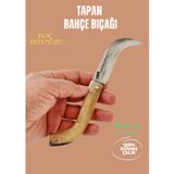 Tapan Ters Aşı Bıçağı 19-21 cm Koç Boynuzu Kara Çelik Sarı
