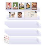 Tapeera 20'li Paket PET Beyzbol Kartı Vitrini - 120 Karta Kadar Tutun Duvara Montaj - Kollu Kart ve Üstten Yükleyici Ekranı - Spor Kartı Ticaret Kartı Teşhir Rafı - Polaroid Instax Ekran için