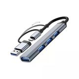 Taplın 2 In 1 Adaptör 4 Port Type C Usb 3.0 Hub Usb 3.0 Adapter Type-C Çevirici Usb Hub